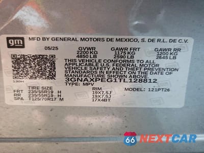 Zdjęcie 12 z 12 samochodu: 2026 CHEVROLET EQUINOX LT VIN:3GNAXPEG1TL128812 - miniatura