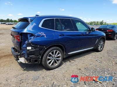 Trzecie zdjęcie samochodu z tyłu: 2019 BMW X3 XDRIVE30I VIN:5UXTR9C56KLP90421 - miniatura
