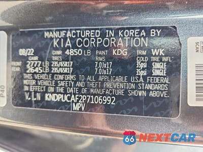 Zdjęcie 13 z 13 samochodu: 2023 KIA SPORTAGE LX VIN:KNDPUCAF2P7106992 - miniatura