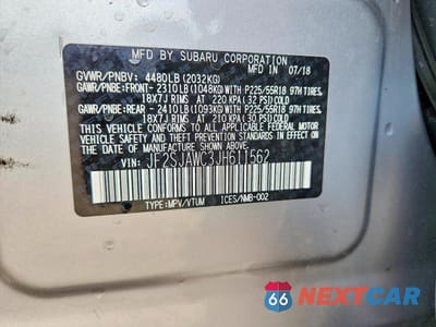 Zdjęcie 13 z 13 samochodu: 2018 SUBARU FORESTER 2.5I TOURING VIN:JF2SJAWC3JH611562 - miniatura