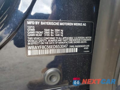 Zdjęcie 12 z 12 samochodu: 2014 BMW 750 LXI VIN:WBAYF8C56ED653047 - miniatura