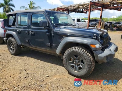 Czwarte zdjęcie samochodu z boku: 2023 JEEP WRANGLER SPORT VIN:1C4HJXDG7PW701285 - miniatura