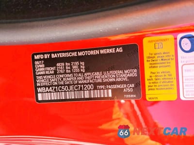 Zdjęcie 12 z 12 samochodu: 2018 BMW 430I VIN:WBA4Z1C50JEC71200 - miniatura