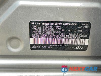 Zdjęcie 10 z 10 samochodu: 2018 MITSUBISHI OUTLANDER SE VIN:JA4AD3A34JZ001551 - miniatura