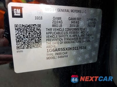 Zdjęcie 13 z 13 samochodu: 2019 CADILLAC CTS LUXURY VIN:1G6AR5SX0K0117634 - miniatura