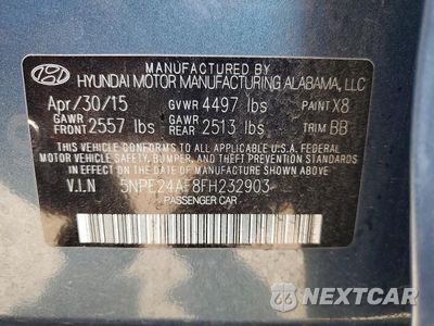 Zdjęcie 12 z 12 samochodu: 2015 HYUNDAI SONATA SE VIN:5NPE24AF8FH232903 - miniatura