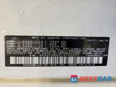 Zdjęcie 12 z 12 samochodu: 2020 SUBARU IMPREZA VIN:4S3GTAB63L3732073 - miniatura