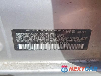 Zdjęcie 12 z 12 samochodu: 2008 SUBARU IMPREZA WRX VIN:JF1GE74608G508999 - miniatura