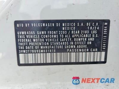 Zdjęcie 12 z 12 samochodu: 2025 VOLKSWAGEN JETTA GLI AUTOBAHN VIN:3VW2T7BU9SM031818 - miniatura