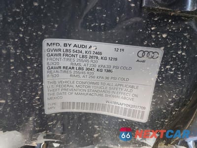 Zdjęcie 14 z 14 samochodu: 2019 AUDI Q5 PREMIUM PLUS VIN:WA1BNAFY0K2037709 - miniatura