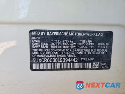 Zdjęcie 13 z 13 samochodu: 2020 BMW X5 XDRIVE40I VIN:5UXCR6C08L9B94442 - miniatura