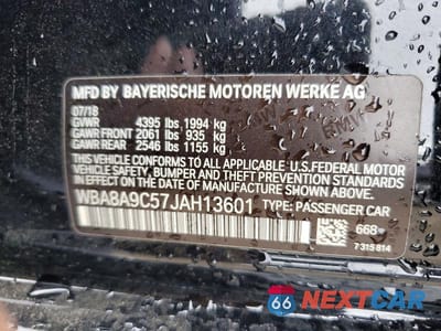 Zdjęcie 12 z 12 samochodu: 2018 BMW 320 I VIN:WBA8A9C57JAH13601 - miniatura