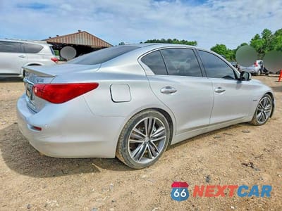 Trzecie zdjęcie samochodu z tyłu: 2014 INFINITI Q50 HYBRID SPORT VIN:JN1AV7AP6EM691080 - miniatura