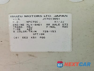Zdjęcie 12 z 12 samochodu: 2000 ISUZU NPR VIN:JALC4B145Y7013651 - miniatura
