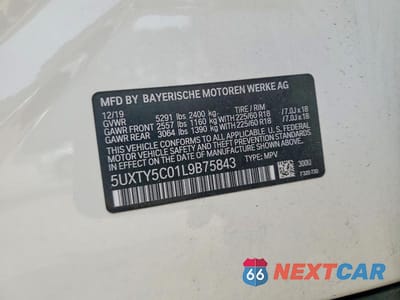 Zdjęcie 13 z 13 samochodu: 2020 BMW X3 XDRIVE30I VIN:5UXTY5C01L9B75843 - miniatura