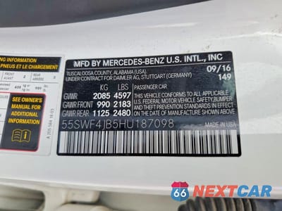 Zdjęcie 12 z 12 samochodu: 2017 MERCEDES-BENZ C 300 VIN:55SWF4JB5HU187098 - miniatura