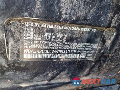 Zdjęcie 12 z 12 samochodu: 2020 BMW 530 I VIN:WBAJR3C00LWW69312 - miniatura