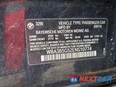 Zdjęcie 12 z 12 samochodu: 2014 BMW 328 XI SULEV VIN:WBA3B5G52ENS10774 - miniatura