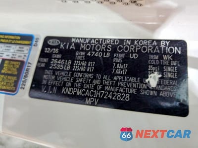 Zdjęcie 13 z 13 samochodu: 2017 KIA SPORTAGE LX VIN:KNDPMCAC1H7242828 - miniatura