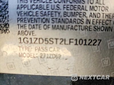 Zdjęcie 12 z 12 samochodu: 2020 CHEVROLET MALIBU LT VIN:1G1ZD5ST2LF101227 - miniatura
