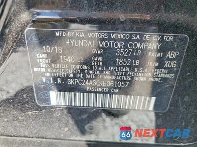 Zdjęcie 12 z 12 samochodu: 2019 HYUNDAI ACCENT SEL VIN:3KPC24A30KE061057 - miniatura