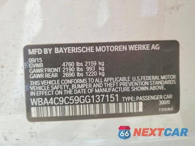 Zdjęcie 12 z 12 samochodu: 2016 BMW 428 XI GRAN COUPE SULEV VIN:WBA4C9C59GG137151 - miniatura