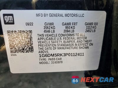Zdjęcie 13 z 13 samochodu: 2023 CADILLAC CT5 LUXURY VIN:1G6DM5RK3P0112411 - miniatura