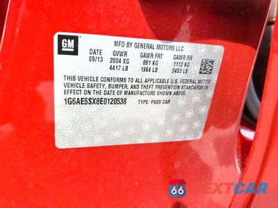 Zdjęcie 12 z 12 samochodu: 2014 CADILLAC ATS PREMIUM VIN:1G6AE5SX8E0120538 - miniatura