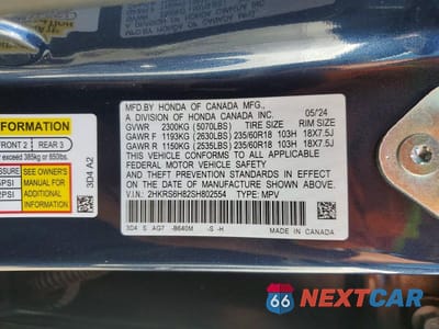 Zdjęcie 12 z 12 samochodu: 2025 HONDA CR-V SPORT-L VIN:2HKRS6H82SH802554 - miniatura