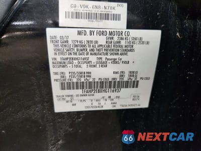 Zdjęcie 12 z 12 samochodu: 2017 FORD TAURUS SEL VIN:1FAHP2E8XHG116937 - miniatura