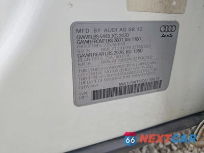 Zdjęcie 13 z 13 samochodu: 2012 AUDI Q5 PREMIUM PLUS VIN:WA1LFAFP6CA139676 - miniatura
