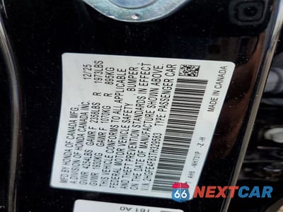 Zdjęcie 12 z 12 samochodu: 2026 HONDA CIVIC SPORT VIN:2HGFE4F83TH329583 - miniatura