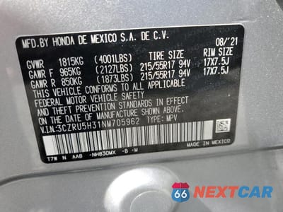 Zdjęcie 14 z 14 samochodu: 2022 HONDA HR-V LX VIN:3CZRU5H31NM705962 - miniatura