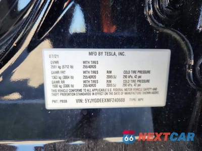 Zdjęcie 12 z 12 samochodu: 2021 TESLA MODEL Y VIN:5YJYGDEEXMF240688 - miniatura