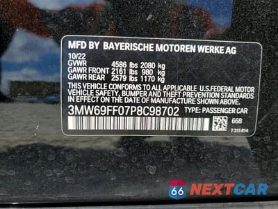Zdjęcie 12 z 12 samochodu: 2023 BMW 330I VIN:3MW69FF07P8C98702 - miniatura