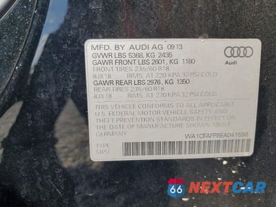 Zdjęcie 14 z 14 samochodu: 2014 AUDI Q5 PREMIUM VIN:WA1CFAFP8EA041588 - miniatura