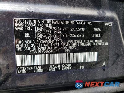 Zdjęcie 12 z 12 samochodu: 2025 TOYOTA RAV4 VIN:2T3A1RFV5SW540712 - miniatura