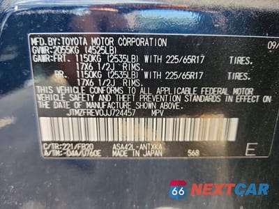 Zdjęcie 12 z 12 samochodu: 2018 TOYOTA RAV4 LE VIN:JTMZFREV0JJ724457 - miniatura