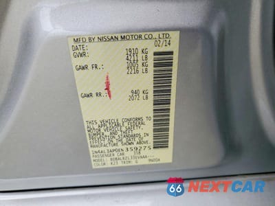 Zdjęcie 12 z 12 samochodu: 2014 NISSAN ALTIMA 2.5 S VIN:1N4AL3AP0EN359275 - miniatura