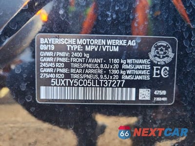 Zdjęcie 14 z 14 samochodu: 2020 BMW X3 30 XDRIVE VIN:5UXTY5C05LLT37277 - miniatura
