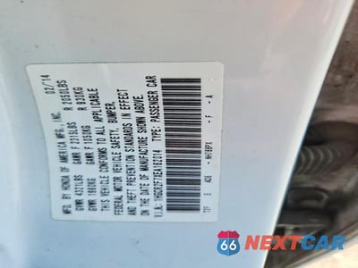 Zdjęcie 13 z 13 samochodu: 2014 HONDA ACCORD EX VIN:1HGCR2F7XEA162014 - miniatura