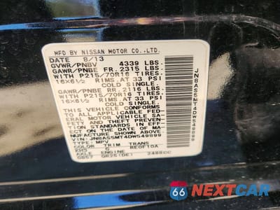 Zdjęcie 14 z 14 samochodu: 2013 NISSAN ROGUE S VIN:JN8AS5MT4DW549899 - miniatura