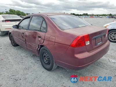 Drugie zdjęcie samochodu z przodu: 2003 HONDA CIVIC LX VIN:2HGES15543H534355 - miniatura