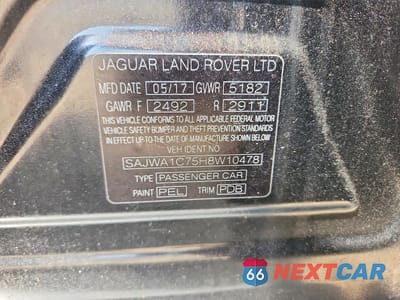 Zdjęcie 12 z 12 samochodu: 2017 JAGUAR XJ VIN:SAJWA1C75H8W10478 - miniatura