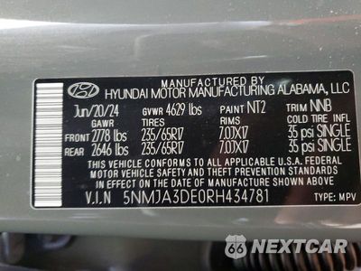 Zdjęcie 13 z 13 samochodu: 2024 HYUNDAI TUCSON SE VIN:5NMJA3DE0RH434781 - miniatura