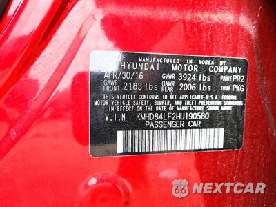Zdjęcie 12 z 12 samochodu: 2017 HYUNDAI ELANTRA SE VIN:KMHD84LF2HU190580 - miniatura