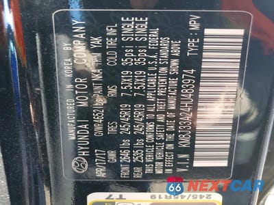Zdjęcie 13 z 13 samochodu: 2017 HYUNDAI TUCSON LIMITED VIN:KM8J33A24HU483974 - miniatura