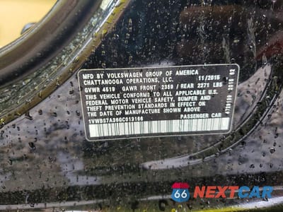 Zdjęcie 12 z 12 samochodu: 2016 VOLKSWAGEN PASSAT SE VIN:1VWBS7A36GC013166 - miniatura