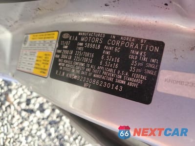 Zdjęcie 13 z 13 samochodu: 2008 KIA SEDONA LX VIN:KNDMB233086230143 - miniatura