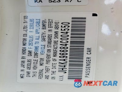 Zdjęcie 13 z 13 samochodu: 2004 ACURA 3.5RL VIN:JH4KA96684C004550 - miniatura